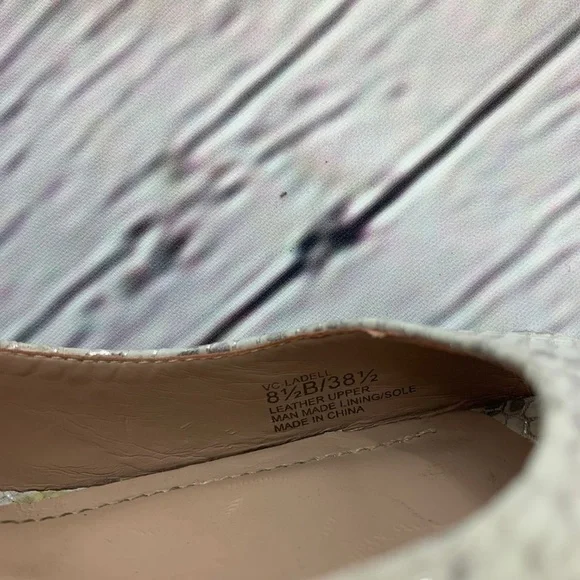 Vince Camuto Snake Skin Cork Wedges - Picture 6 of 7